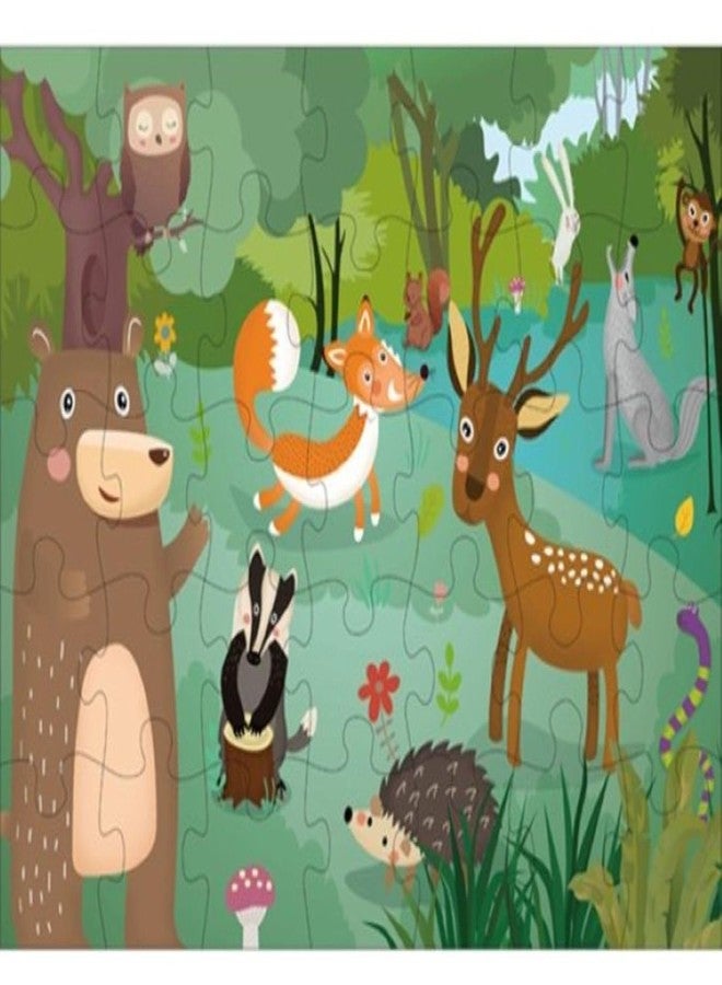 تيكلز لعبة أحجية الغابة العملاقة من تيكلز، 35 قطعة - لعبة تعليمية مبكرة ممتعة مع مشاهد نابضة بالحياة للحيوانات والطبيعة للأطفال من الأولاد والبنات (الأعمار: 3 سنوات فأكثر) - Image 3